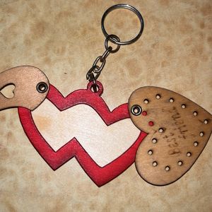 Open Heart Key Ring