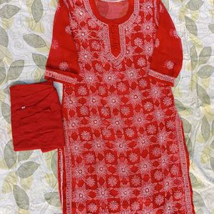 Absolutely new Chikenkari Kurta With Lining