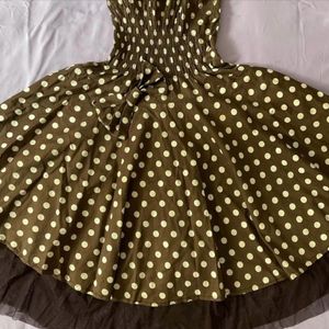 Brown Polka Dot Dress