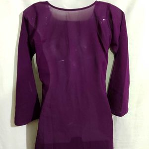 Purple Georgette Kurta