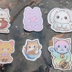 Cute Sticker Set Of 6