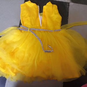 Diwali Offer Pretty Yellow Frock