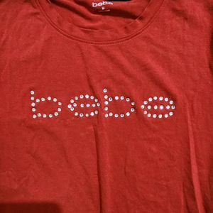 Lovely Bebe Red Slim Fit T Shirt