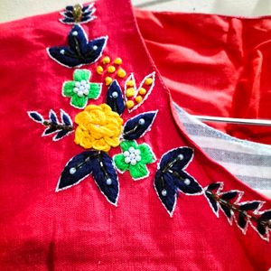 KURTI WITH EMBROIDERY JACKET STYLE