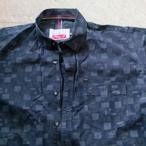 Navy Blue Half Sleeves Mens Shirt