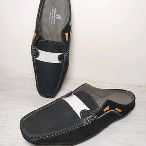 Synthetic Leather Casual Mules for Men –