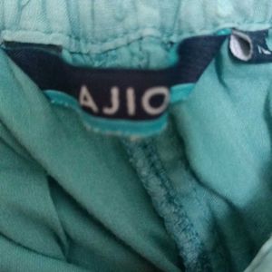 Ajio Light Blue Lowers Cotton