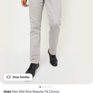 Men Grey Chinos(Pants)- Brand: Max