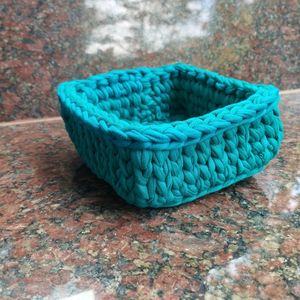 Crocheted Square Basket