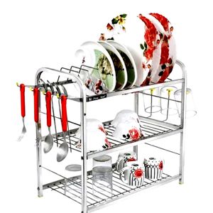 Stainless Steel 3 Shelf Wall Mount Kitchen Racks