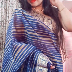 Blue New Banarasi Saree