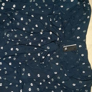 Navy Blue Balloon Fit Top