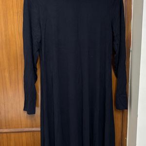 Black Long Dress With High Neck