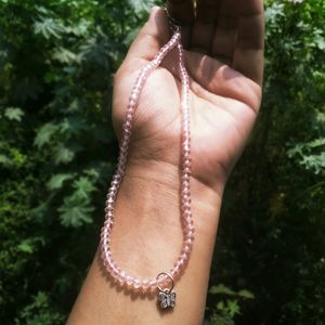 Beautiful Pink Crystal Necklace