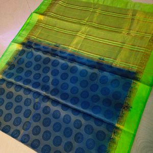 Two Shades Colour Banarasi Silk Saree