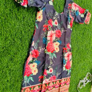 Floral Printed Straight Kurta