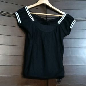 Vero Moda Women Black Off Shoulder Style Back Top