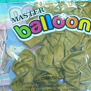 100 Pcs Golden Colour Metallic Balloon