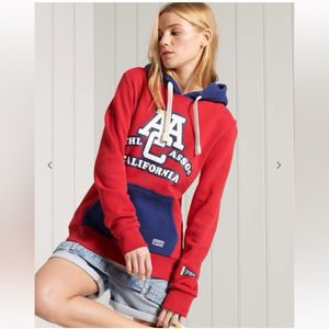 SUPERDRYVintage Colourblock Hoodie with Kangaroo P