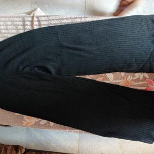 Black Super Warm Pants Woolen