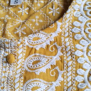 Yellow Chikankari Kurta