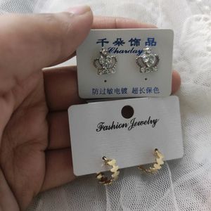 Pair Of 2 Small Ear Stud Tops