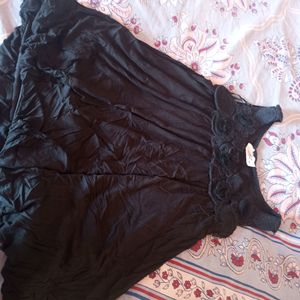 Black Top Short Frock New Not Used