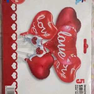 Love & Heart Shape Theme Foil Balloon 1set Only