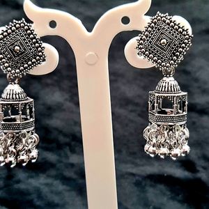 Pack Of 3 Oxidized Jhumka