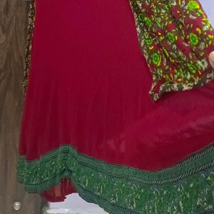 Georgette Nd Cotton Double Elegent Kurti