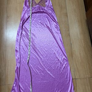 Knee Length Satin Night Wear