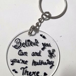 Homemade Bts, Cat, And Quote Keychain