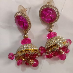 Pink Colour Earrings