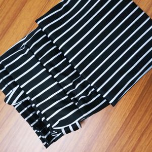 Black And White Striped Palazzo