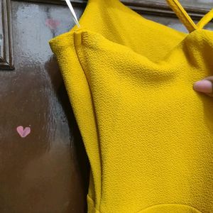 Mustard Style Back Skater Mini Dress🌞☀️