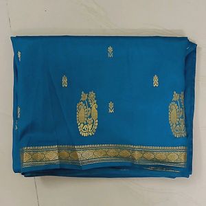 Peacock Green art Silk Saree