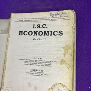 Class 11 Icse Economics 1