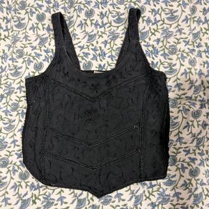 Black Party Crop Top