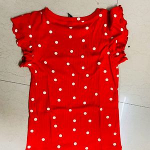 Red Top With Polka Dots