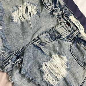 brandy melville distressed shorts