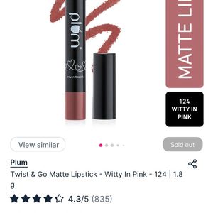 Plum Twist & Go Matte Lipstick Witty In Pink