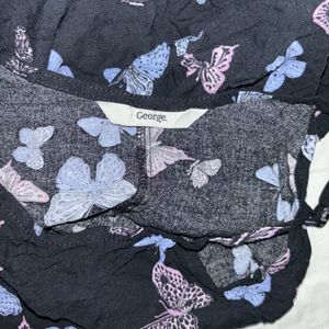 Butterfly Print Black Cami Top