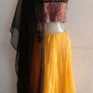 Yellow Lehga Choli