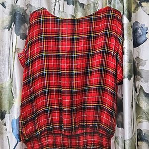 Easybuy Red Checked Top