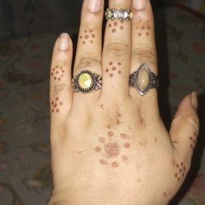 Antique Look Set Of 3 Rings (2 normal,1 Midi Ring)