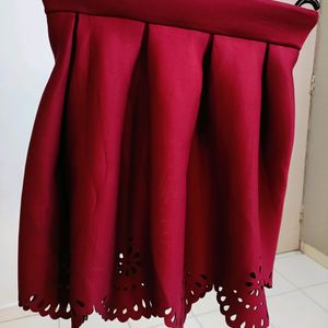 Red Velvet Party Skirt