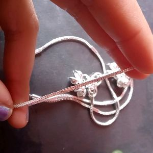 Brass Anklet with two rubber band