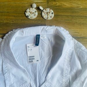 H&M White Shirt Top