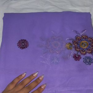 New Lavender Patches Saree