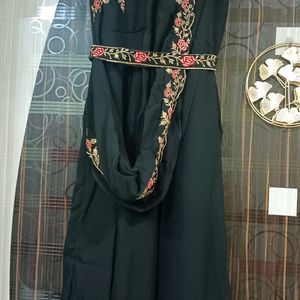 Black Ethnic Festive Wear Gown